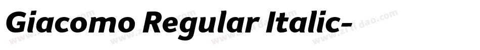 Giacomo Regular Italic字体转换
